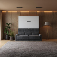 SMARTBett wall bed M1 140x200 vertical white high-gloss...