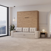 Murphy bed M3 160x200 (depth 55cm) vertical pearl grey...